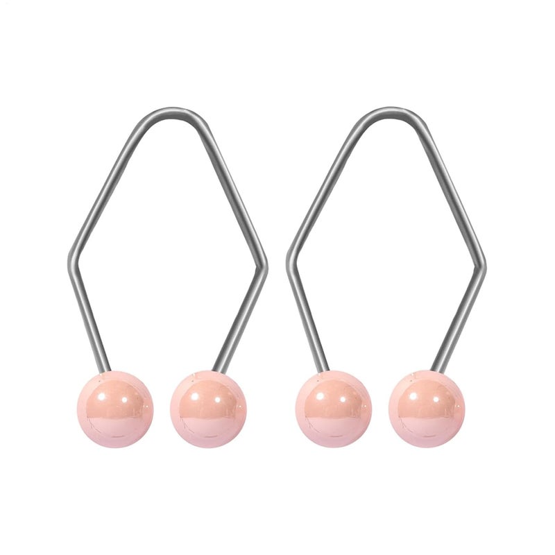 Pink Stainless Steel Face Muscle Exerciser Smile Trainer For Dimples And Facial Shaping - Image 1